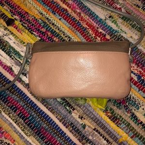Tan leather purse